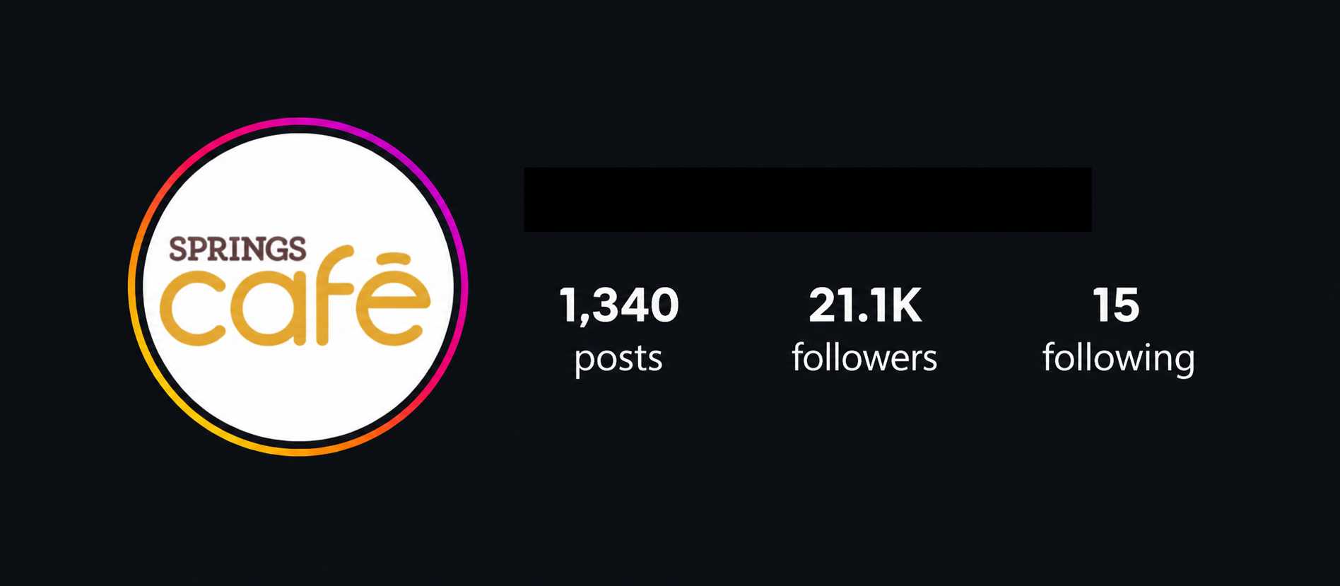 Restaurant Instagram account after TicTec content marketing